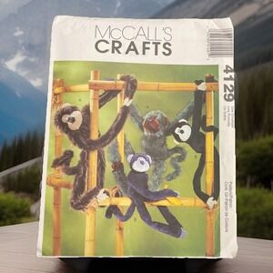 2003 McCall's Crafts 4129 Funky Monkeys sewing‎ pattern uncut Handmade Gift Cute